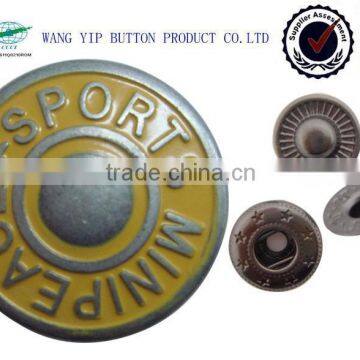 20mm big size metal snap colored chef button