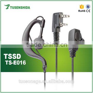 TS-E016 Ear Hook K Connector 2Pin Earpiece for Mobile Radio Use