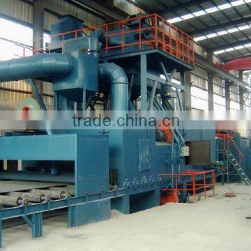 001A good quality roller conveyor steel plate grit blasting machine