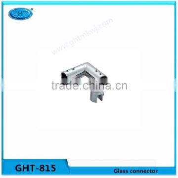 stainless steel 3 pipe glass connector for handrail