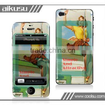 for iphone4(s) removable skin(s) with pin up series