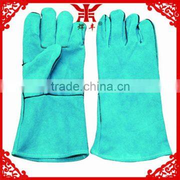 different types and different color cow leather gloves for welding