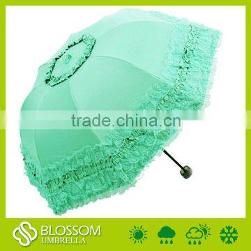New Invention Lady Use Lace Fabric Wedding Umbrella