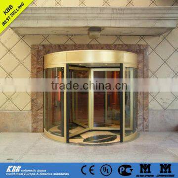 Automatic revolving door, security glass, aluminium frame, RAL Painting