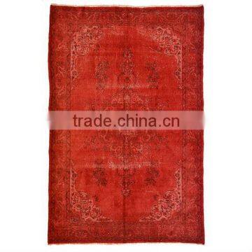 Handmade Red Over-dyed Rug (10 x 7 feet)