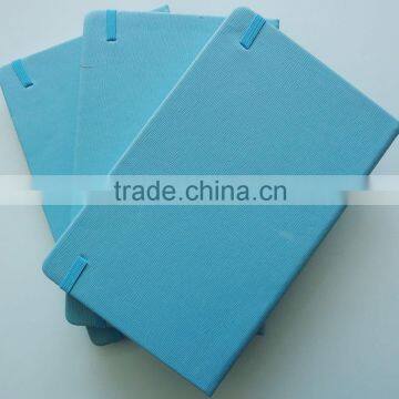 Blue Thermo pu Leather Debossed Logo Custom Hardcover Journal Export to Turkey photo-2