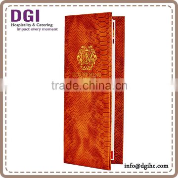 Hot product PU Leather Menu Cover for Hotel/Menu Cover for Hotel