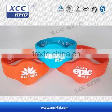 125Khz Custom Logo Printing TK4100/T5577 RFID Silicone Wristband