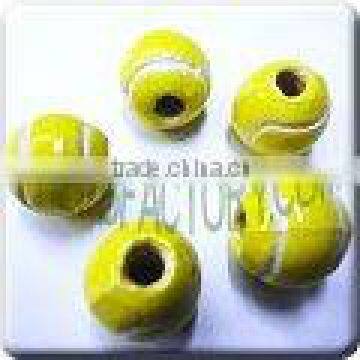 Tennis Shaped Ceramic Beads