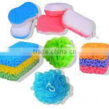 bath sponges set, mesh pouf bath sponge