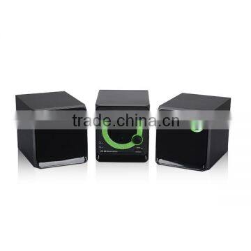 (Model:LY-A007)Active 2.0ch 40W hi fi speaker system hi-fi music system black plus green color