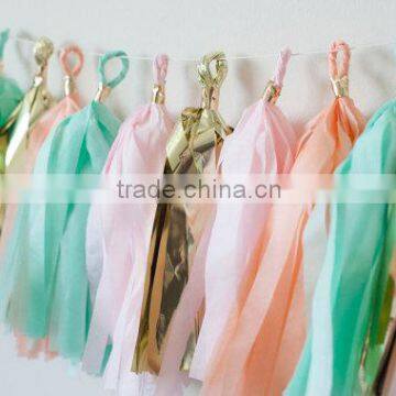 Color Confetti Tissue Paper Tassel Garland Party Decoration