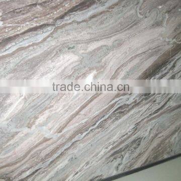 Polished purple wave marble slab