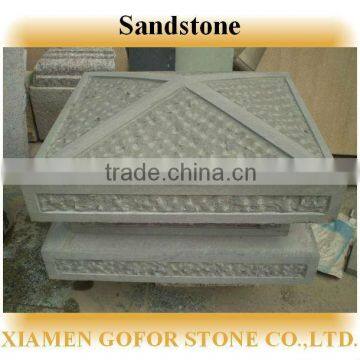 Sandstone pillar caps, sandstone tile