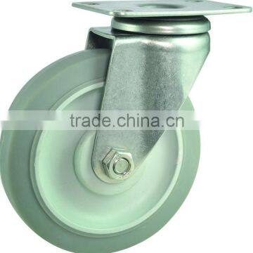 Stainless steel swivel caster wheel,plastic rubber castor