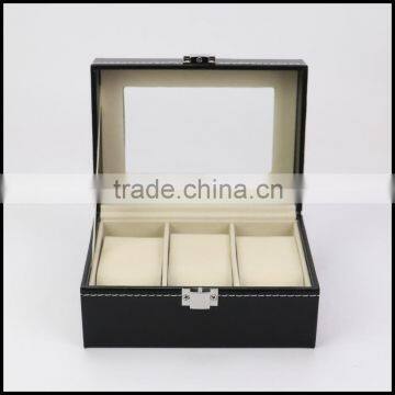 Top Grade PU Leather Watch bo Special Packing bo Display bo 3 Watch bo Factory Direct Sales photo-3