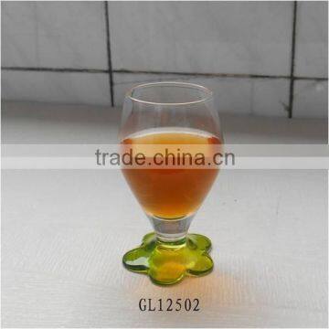 short colour stem glass mini wine glass