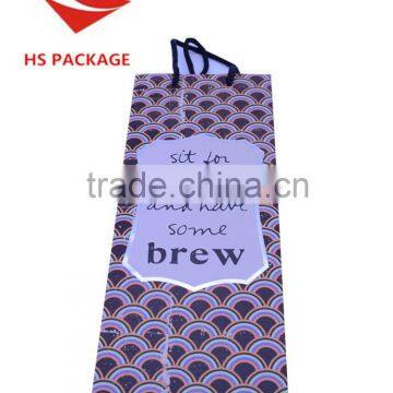 Rope Handle Colorful Printing Wine Paper Bag With Laminated photo-4