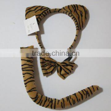 Cosplay Party Dress Up Plush Fluffy Bunny Rabbit Tiger Zebra Panther Cat Ears Fabric Hairband photo-4