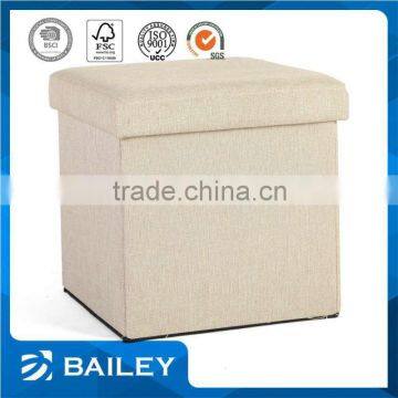 hot sale white leather cube ottoman