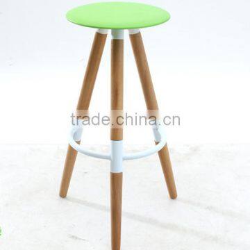 European Style Retro Solid Wood Bar Chair Y324