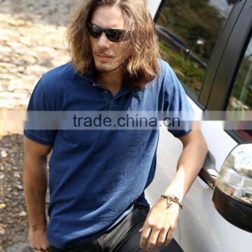 2015 Newest Design Mandarin Collar Man Polo Shirt and Double Layers Collar Polo Shirt or Colorful Polo Shirt Designs photo-3