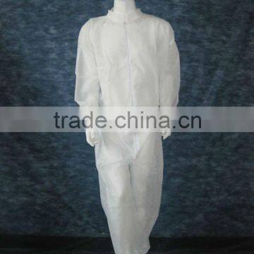 disposable nonwoven protective clothing with stand collar