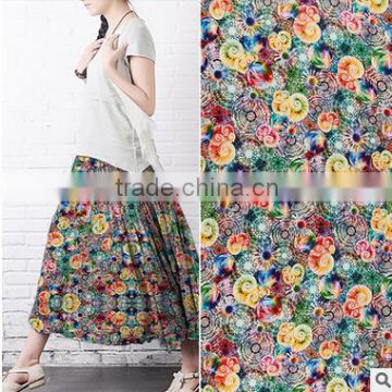 Supply garment material rayon digital printed fabric