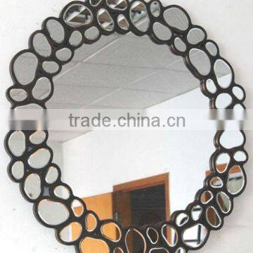 modern glass wall decorative round mirrored furniture