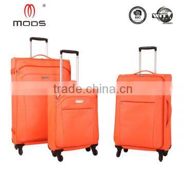 HOT SALE MEN WOMEN LIGHT POLYESTER FOUR WHEELS SPINNER TROLLEY LUGGAGE SUITCASE CARRY-ON