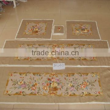 China manufacturer!French style imitate aubusson flower chair cover