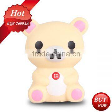 2015 gift cute bear portable power bank 2600mAh