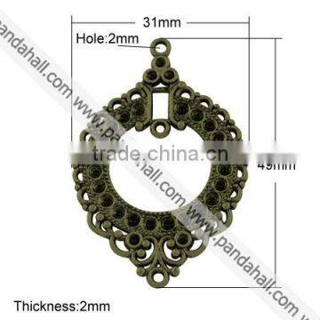 Tibetan Style Links, Antique Bronze(PALLOY-2716-AB-FF)