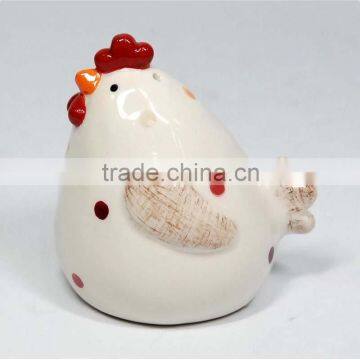 Hand-painted Rooster Ceramic Salt and Pepper Shakers