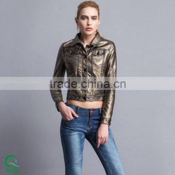 New Fashion Short PU leather Jackets For Women