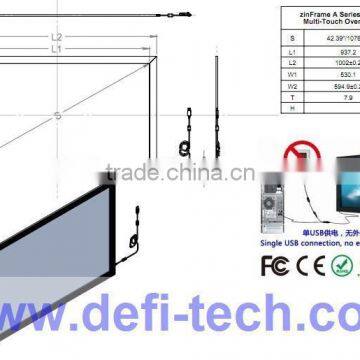 4 real points 32" ir extreme thin multi touch screen