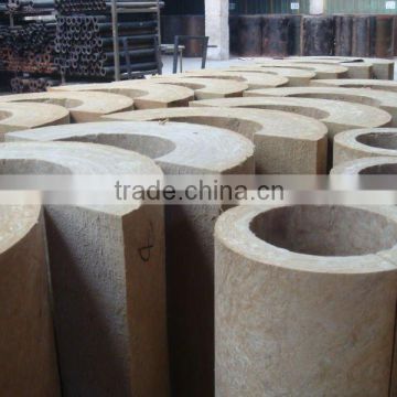 Rock wool pipe thermal insulation material