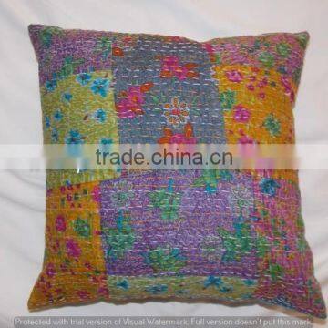 indian Kantha patch work Pillow Handmade Kantha Cushions cover