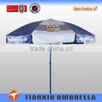 good silk screen printing windproof pvc fabric advertising outdoor umbrella with tilt