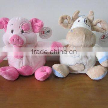 JM8888-1 Plush Baby Toys with Rattle Inside in Two Design