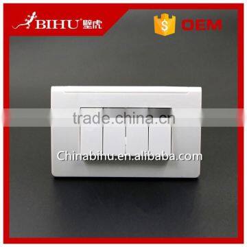 High Temperature Resistance Fireproof PC Panel 4 Gang 1 Way 2 Way Wall Switch photo-3