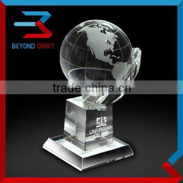 World Crystal Globe Trophy Prize for New Year Souvenirs Gifts