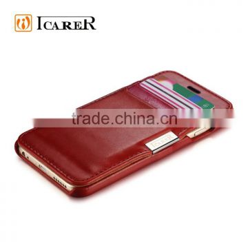 Card slot wallet case for Apple iPhone 6,genuine leather case for iPhone 6,mobile phone cover case for iPhone6