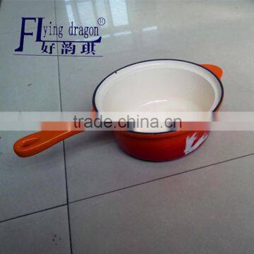 color enamel cast iron sauce pan