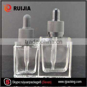 RUIJIA 15ml 30ml Rectangle Glass Dropper Bottle With Childproof and Tamper Evident Cap Wholesales photo-2