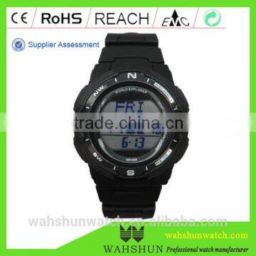 Fashion sports new LED black digital sports watch