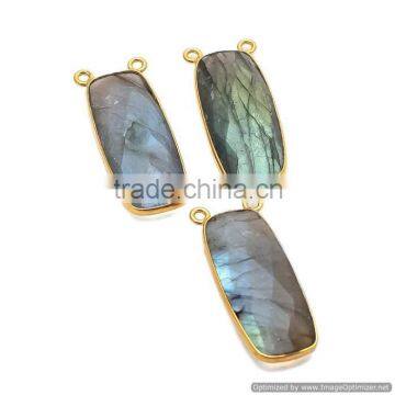 The Gopali Jewellers Labradorite Bezel Setting Gemstone Connector