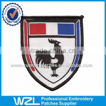 6 x 8 cm Wholesale woven patch design fabric woven tag label