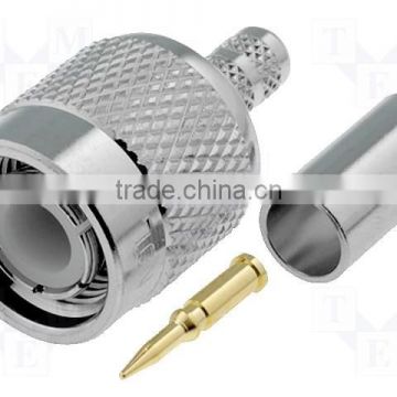 Plug connector TNC male straight 50ohms crimped for cable