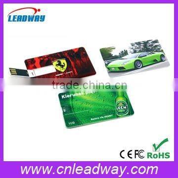 OEM waterproof colorful logo printing credit card pen drive